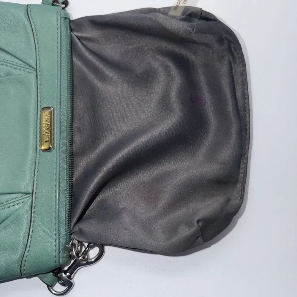 Coach Wristlet Soft Leather Seafoam Wallet Small Purse Card Holder